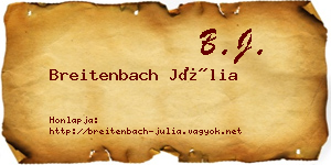 Breitenbach Júlia névjegykártya
